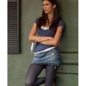 Younique Distressed‎ Denim Micro Mini Vampire Diaries Skirt Size S